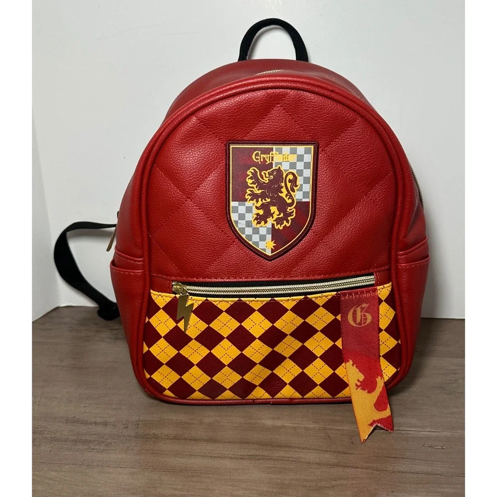 Harry Potter Gryffindor Quilted‎ Mini Backpack Red Yellow Emblem